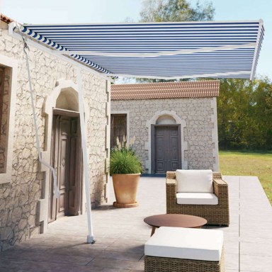 Samostojeća automatska tenda 350x250 cm, plava i bijela