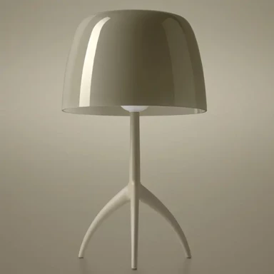 FOSCARINI Stolna lampa Lumiere Nuances LED prigušiva, kreda