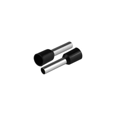 PLASTROL Izolirana okrugla stopica za žice 4 mm², duljina stopice 19,5 mm, 50 kom., crna