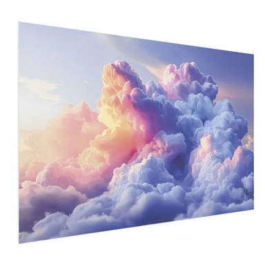 Plakat Oblaci poput naslikanih, umjetnički kistovi zore koji boje nebo, 42x29.7 cm