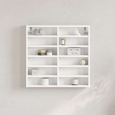 Vitrina, 60x8,5x58 cm, konstruirano drvo, bijela