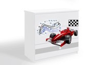 Dječja komoda Formula, bijela, 80×80×41 cm