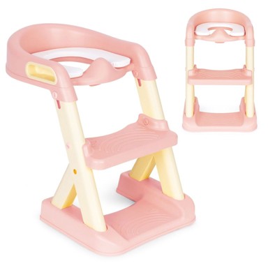 ECOTOYS Dječji WC s ljestvama, stepenice, žuta