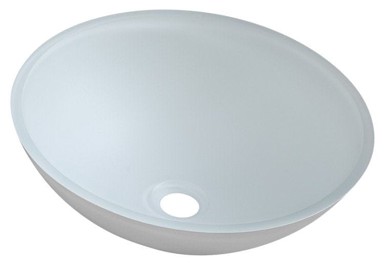 SAPHO Umivaonik, Ø42 cm, TELICA, staklo, bijelo matirano