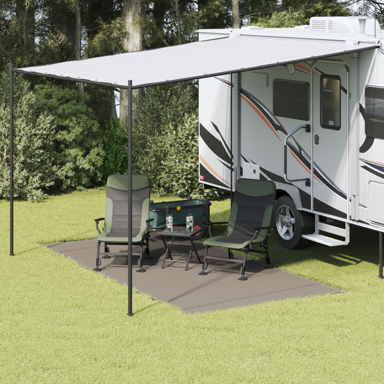 Tarp za šator 200 x 400 cm poliester, svijetlo siva