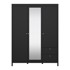 TVILUM Crni ormar s ogledalom 150x199x58 cm Madrid 