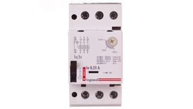LEGRAND Motorni osigurač 3P 0,06 kW 0,16-0,25 A M250 1Z/1R 0,25