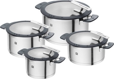 ZWILLING Set lonaca Simplify 66870-004-0, nehrđajući čelik, 4 komada, srebrno-crni