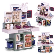 Dječja kuhinja igračka, LED svjetla, zvukovi, generator pare, 35 dodataka