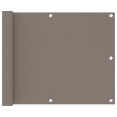 Balkonski zastor smeđe-sivi 75 x 600 cm od tkanine Oxford