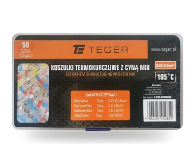 EG Set termoskupljajućih cijevi s kositrom MIX 50 kom.