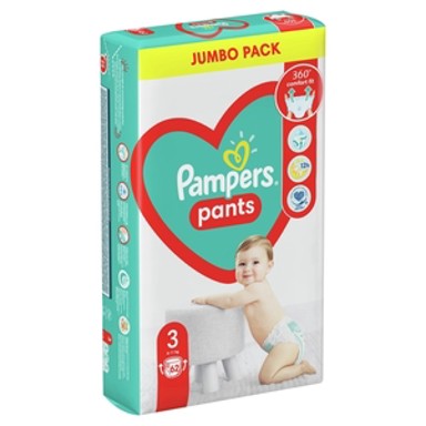 PAMPERS Pelene gaćice, Pants, veličina 3, 6–11 kg, 62 kom