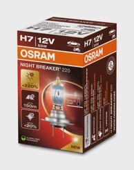 OSRAM Night Breaker 220 12V H7 do 220% više svjetla do 20% bjelije (3700-4050K)