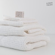 LINEN TALES Bijeli ručnici i ručnici za kupanje u setu od 3 kom Honeycomb 