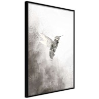 Poster Hummingbird in Shades of Grey 40x60