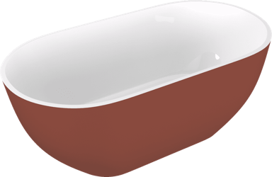 POLYSAN Kada REDUTA, samostojeća, lijevani mramor, 150x75x58 cm, bjelosmeđa