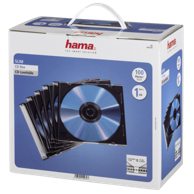 HAMA 1x100 Slim CD Jewel Case Black 51270