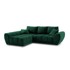 WINDSOR & CO SOFAS Zelena baršunasta kutna garnitura Nuage, lijevi kut, 285x192x92 cm