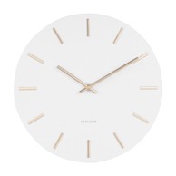 KARLSSON Zidni sat, Charm, ø 30 cm, kazaljke u zlatnoj boji, bijeli