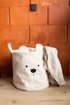 CHILDHOME Kutija za igračke Teddy Off White 40x40x40 cm, bijela