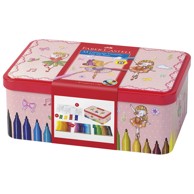 FABER-CASTELL Flomaster 155534, školski Connector Balerina, metalna kutija, 33 boje