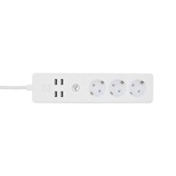 TELLUR Kabel naponski letva TLL331031, 3 utičnice, 4xUSB-A, 1.8 m, pametni, bijeli