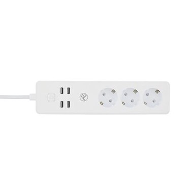 TELLUR Kabel naponski letva TLL331031, 3 utičnice, 4xUSB-A, 1.8 m, pametni, bijeli