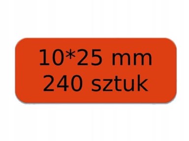 NIIMBOT Naljepnice 10 x 25 mm, 240 kom., crvene