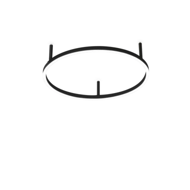 IDEAL LUX Stropna lampa Oracle ID265988, LED Slim, PL, D050 Round, 3000 K, on-off, crna