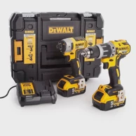 DEWALT Set alata DCD796 + DCF887, 2xDCB184 5Ah + DCB115, 18V