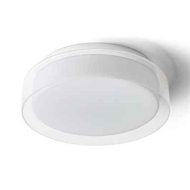 RENDL Stropna lampa, Venice LED 30, prozirno staklo/opal staklo/krom, 230V, LED, 12W, IP44, 3000K, krom