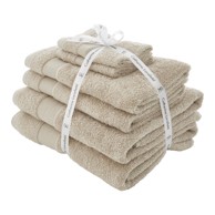 CATHERINE LANSFIELD Bež pamučni set ručnika 6 kom od frotira Anti-Bacterial