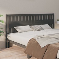 Uzglavlje za krevet sivo 205,5 x 4 x 100 cm od masivne borovine