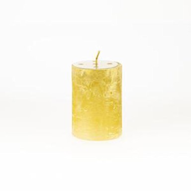 Svijeća metalik 6.8 x 9.5 cm, šampanj