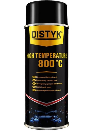 DISTYK Sprej za visoke temperature +800 °C, crni
