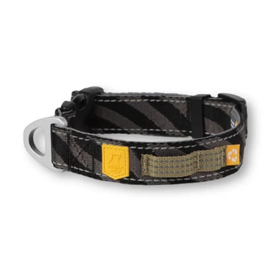 WOOLLY WOLF Ogrlica Roamer, crna, S (25-35 cm)
