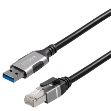 TRANSMEDIA Ethernet kabel TI28-CAT6-1A, 1 m, CAT6, F UTP, USB A 3.0 na RJ45, 1 Gbps