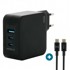 MOBILIS Punjač, 100W, 2xUSB-C, 1xUSB-A, GaN, crni