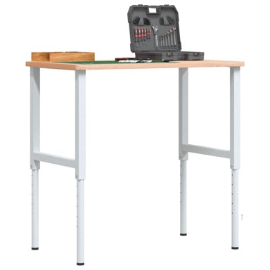 Radni stol, pravokutni, 100 x 60 x 71,5-98 cm, masivno drvo bukve