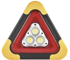 EMOS LED sigurnosni trokut P4010, COB LED, crvena LED, punjivi