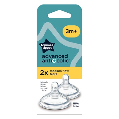 TOMMEE TIPPEE Unutarnji silikonski umetak, 3 m+, srednji, 2 kom