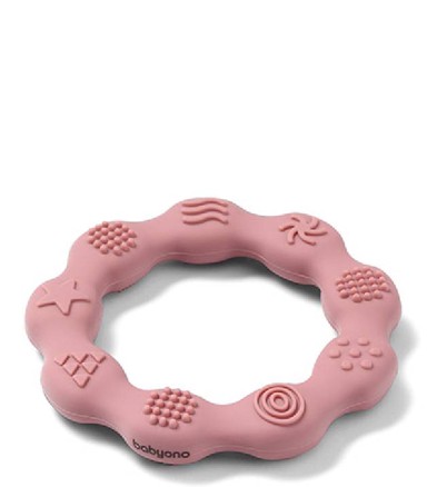 BABYONO Prsten grickalica za zube, roza
