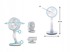 VERKGROUP Stolni ventilator LED, USB, 44 cm, punjivi, plavi