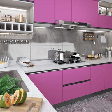 Samoljepljiva folija za namještaj, ljubičasta, visoki sjaj, PVC, 500 × 90 cm