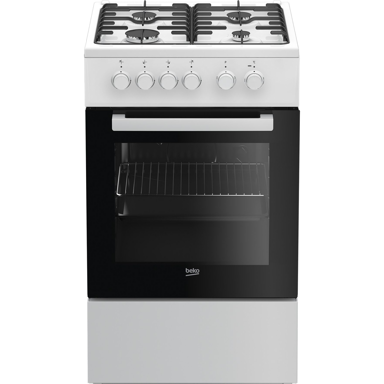 BEKO Kombinirani štednjak FSS52020DW, električna pećnica/plinska ploča, bijeli