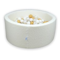 MIMII Suhi bazen 90 x 40 Boucle White 300 kuglica: bijela, biserna, bež