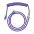 GLORIOUS Kabel za punjenje, spiralni, USB-C na USB-A, 1,37 m, ljubičasti