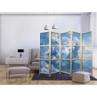 Japanski paravan Ocean u zraku – valoviti oblaci koji odražavaju jutarnju svjetlost 225x172 cm