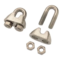 Pocinkovane čelične stezaljke 11 mm za kabel, 2 kom.