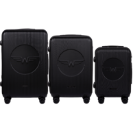 WINGS Set kofera SWALLOW, 3-dijelni (L,M,S), ABS+, crni